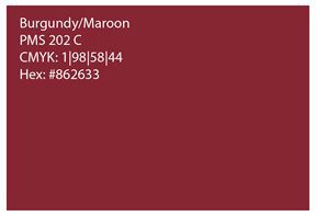 Burgundy/Maroon PMS 202 C