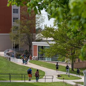 Concord-University-6-Square Students walking towards the Towers residence halls