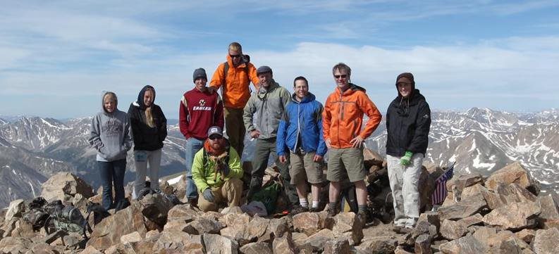 Mt_Elbert_2013_Full Environmental Geosciences students and faculty on top of Mt. Elbert