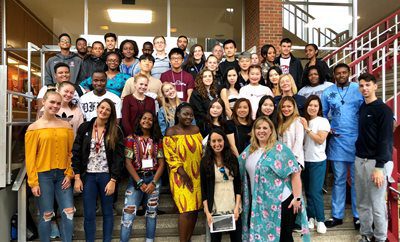 A group picture of the international students at concord university