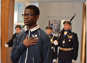 International Student Victor Atasie at a campus event