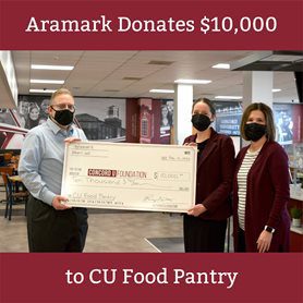 Aramark Donates $10,000 to CU Food Pantry