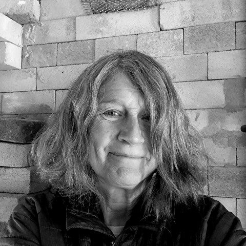 Linda Christianson Pottery A black and white photo of Linda Christianson, the guest artist for the 2024 WV Potters' Gathering