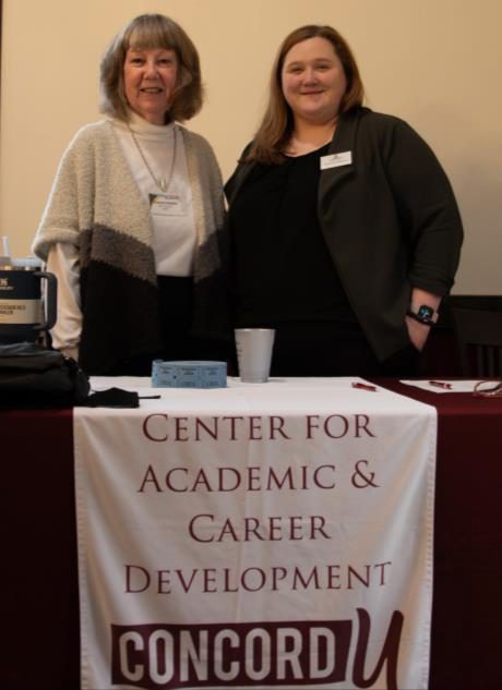 Sharon Manzo and Katrina Matney pictured at the Concord University 4.0 Luncheon , hosted by the Center for Academic and Career Development (CACD)