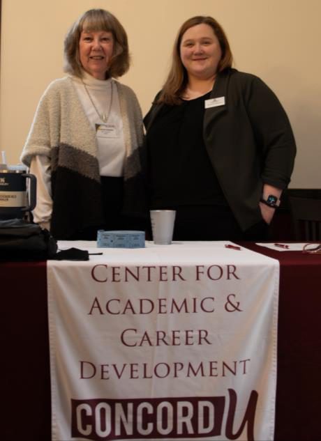 Sharon Manzo and Katrina Matney pictured at the Concord University 4.0 Luncheon , hosted by the Center for Academic and Career Development (CACD) 