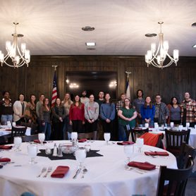 A group photo of the students at Concord University's annual 4.0 GPA luncheon