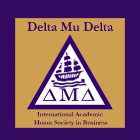 AYrHQiKR_400x400 The logo for the Delta Mu Delta International Academic Honor Society in Business