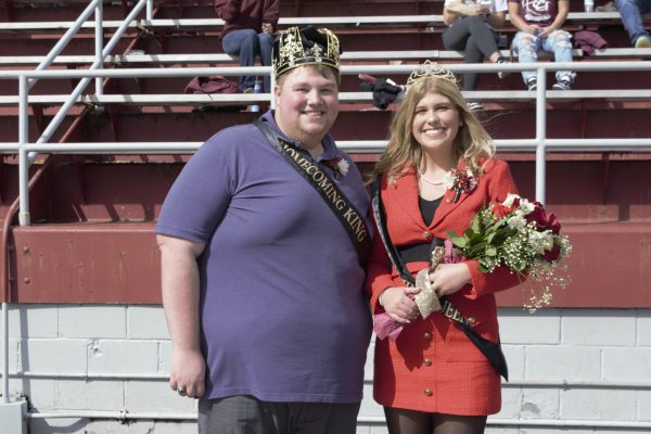 Concord University's 2023 Homecoming Royalty, Ms. Molly Cook and Mr. Benjamin Bailey pictured at Callaghan Stadium