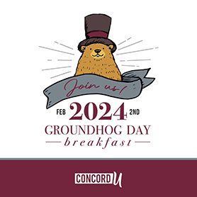 Join us for the annual Concord University Groundhog Day Breakfast on February 2, 2024