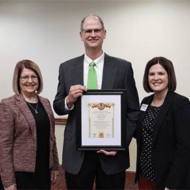 Dr. Kendra Boggess, Rusty Sarver, and Sarah Turner