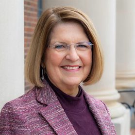 A photo of Concord University President Dr. Kendra S. Boggess outside of the Library