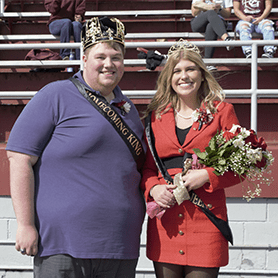 Concord University's 2023 Homecoming Royalty, Ms. Molly Cook and Mr. Benjamin Bailey pictured at Callaghan Stadium