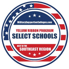 millirarysupportivecolleges.com yellow ribbon program select schools best in the southeast region