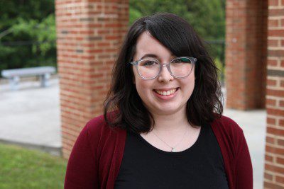 A photo of Natasha Morgan outside of University Point at Concord University