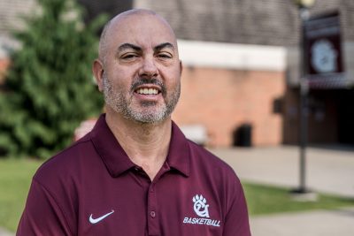 Todd May standing in front of Concord University's Carter Center