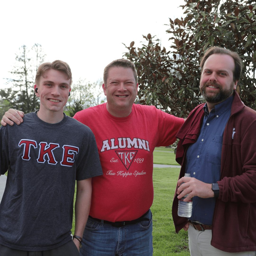 Members of the fraternity Tau Kappa Epsilon at Concord University