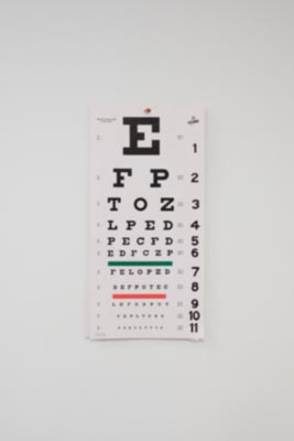 An eye chart