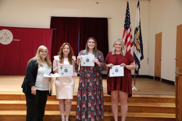 Riley Costello, Kennedy Pugh, Natalie James, and Dr. Darla Wise