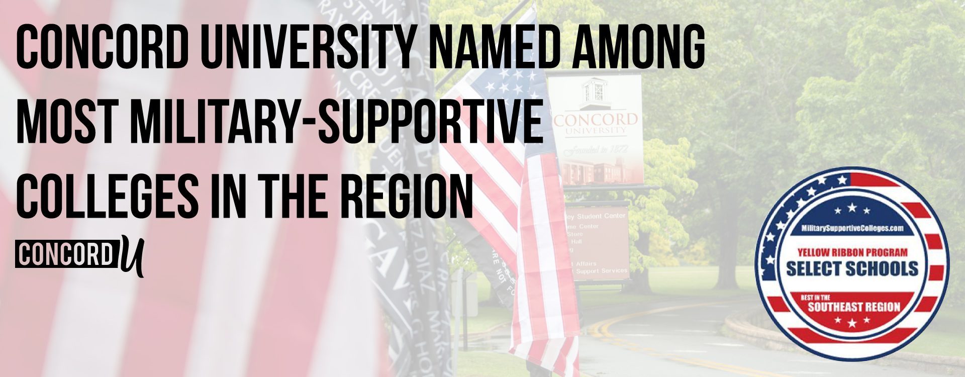 Concord University named among most military supportive colleges in the region