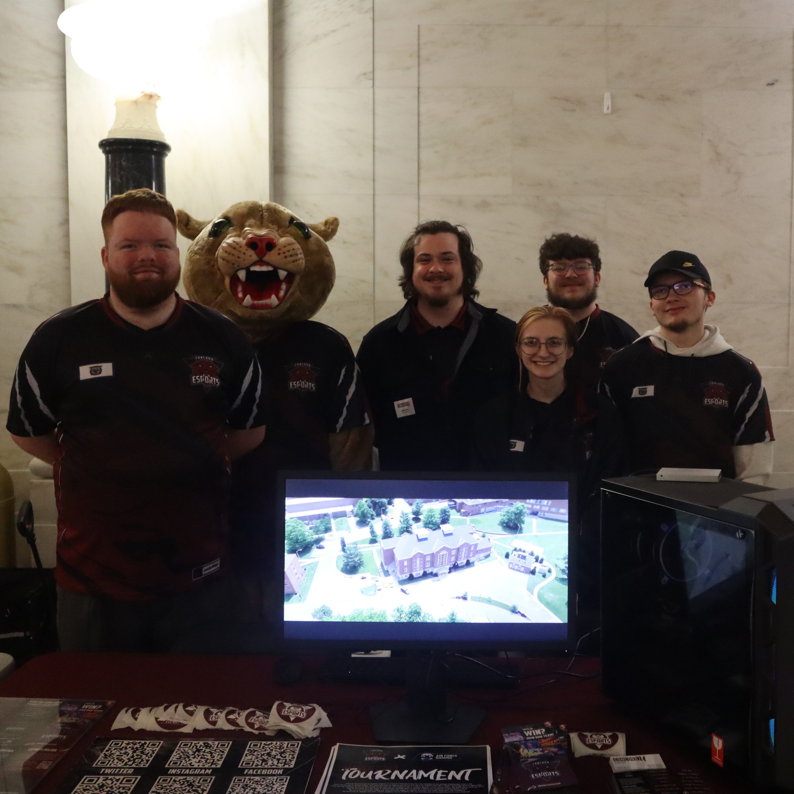 Members of the Concord University Esports team promoting the program at the WV State Capitol