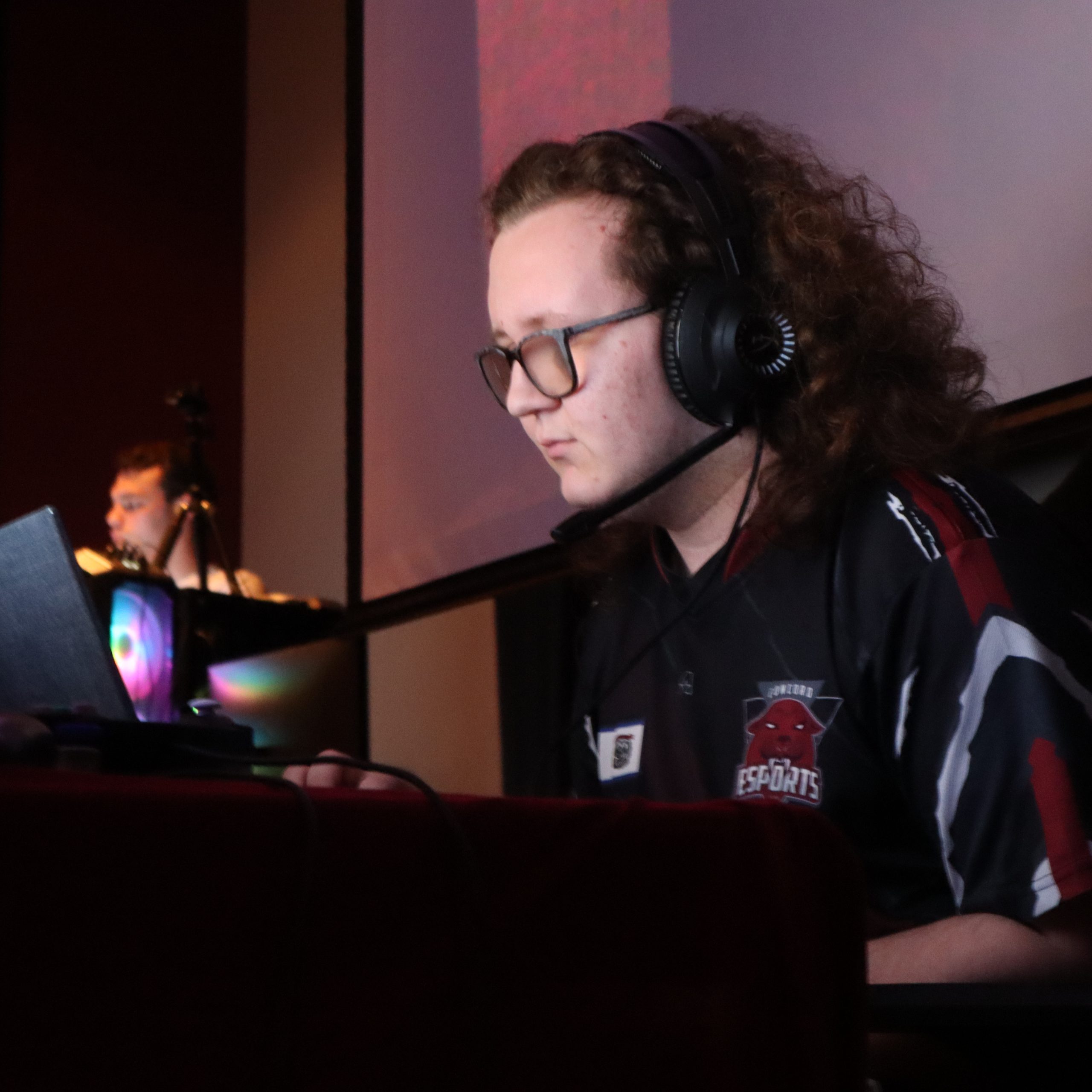 A Concord University Esports student practicing on a computer