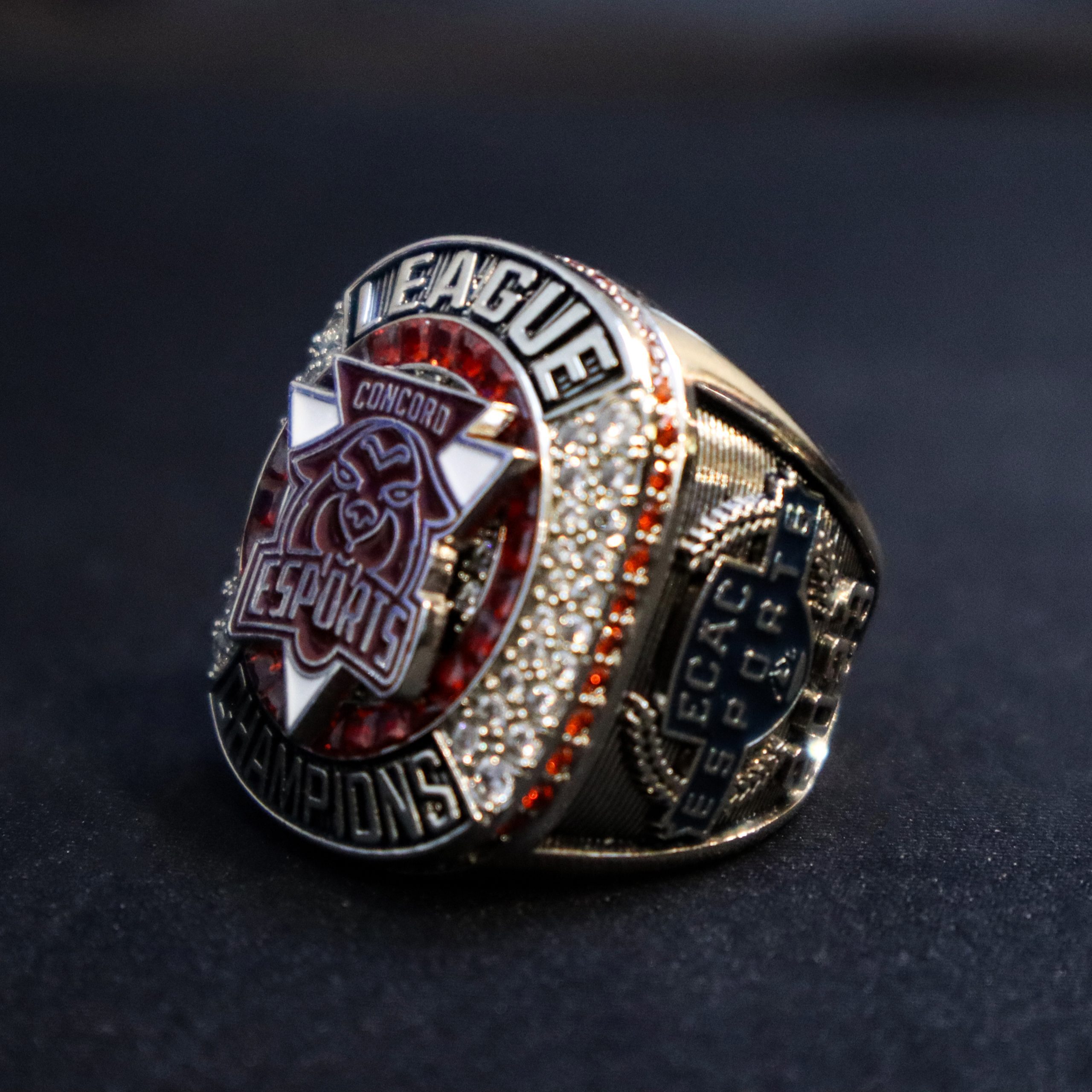A photo of a Concord University Esports League Championship ring