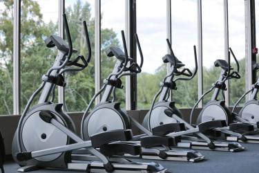 Row of ellipticals in the Concord University Fitness Center