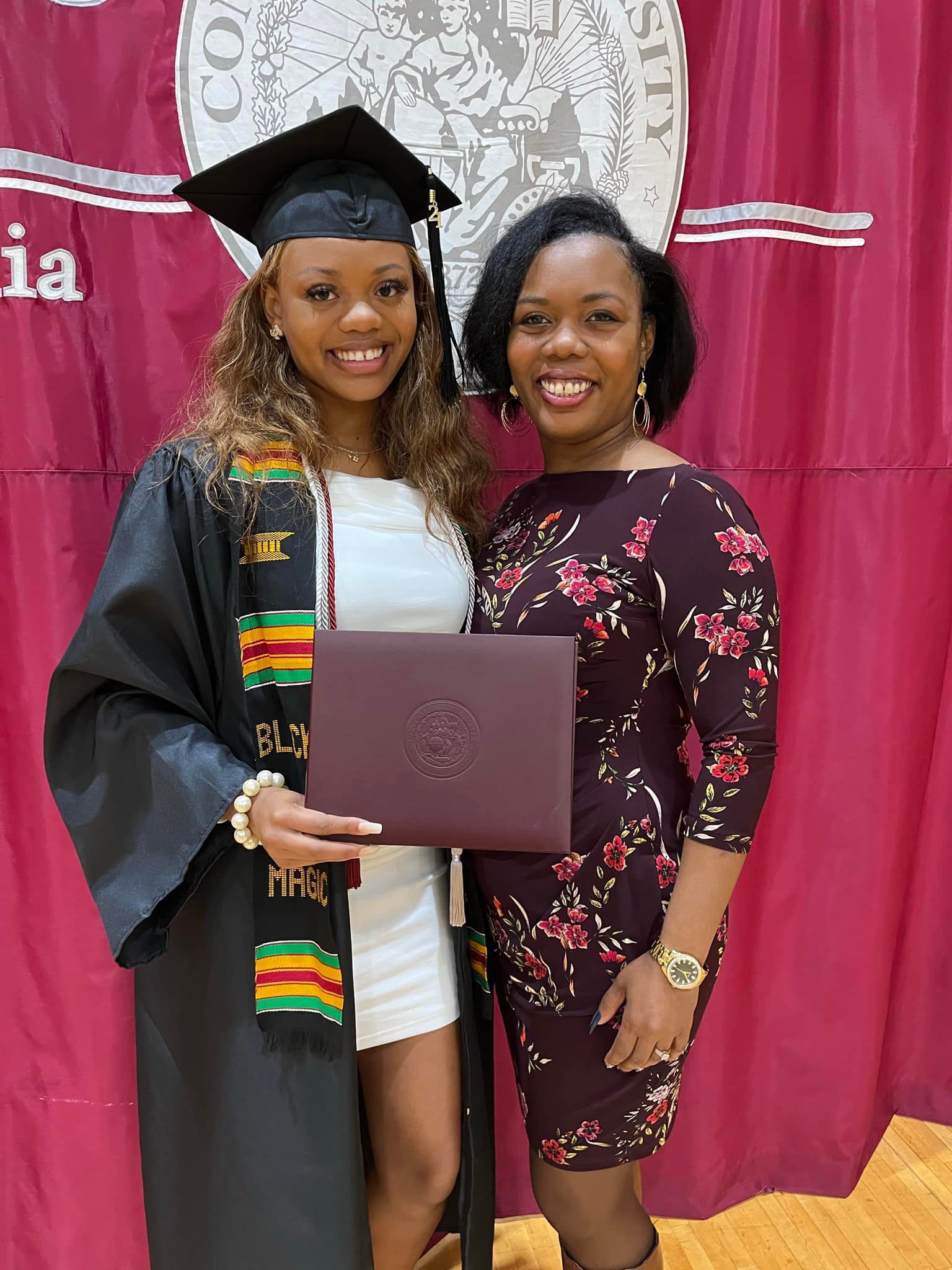 Destiny Robertson, a Student Support Services student, pictured at her graduation ceremony