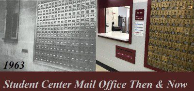 Student Center Mail Office Then and Now