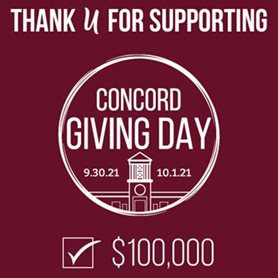 Thank u for supporting Concord Giving Day 2021 - $100,000 goal reached!