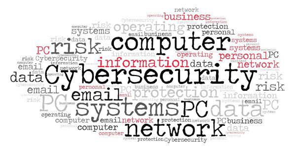 A cybersecurity word cloud